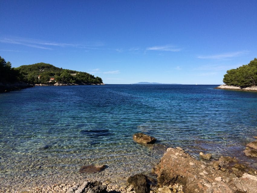 Wandern auf Korcula - Bucht