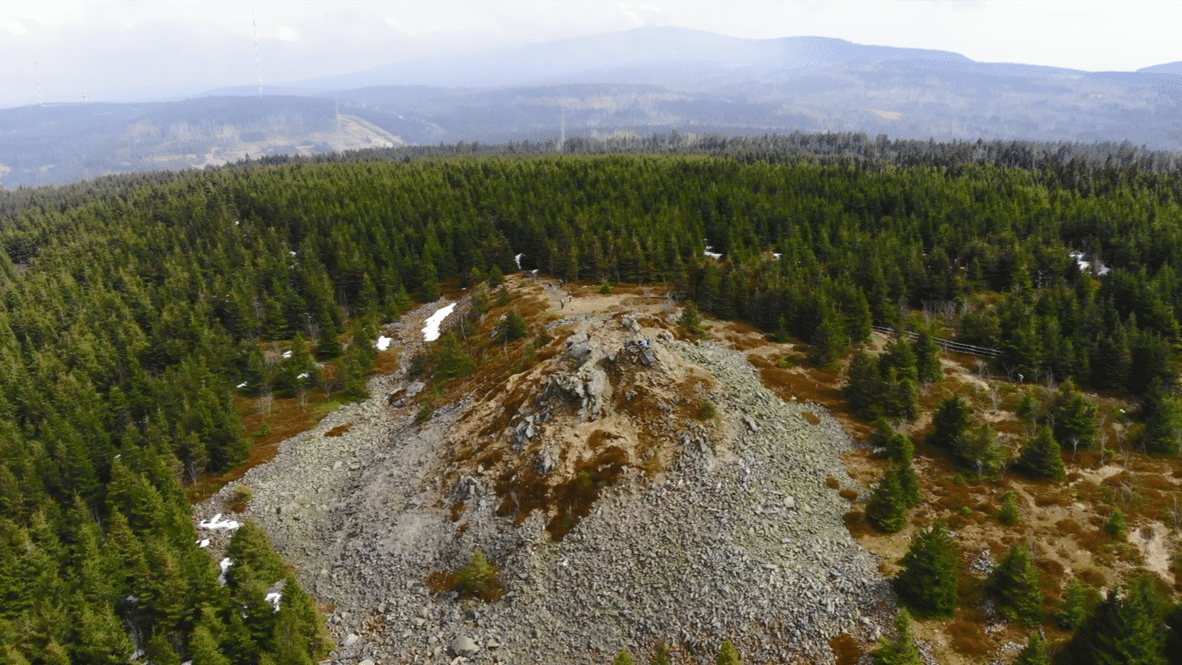 Wolfswarte im Harz - aufgenommen mit der Drohne