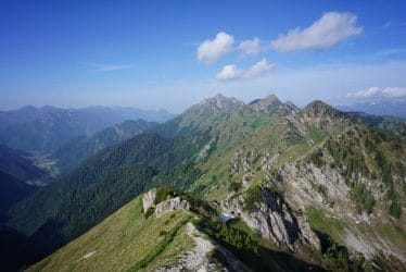 Bergpanorama beim Wandern