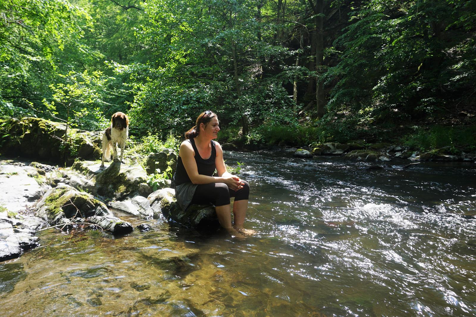 Im Bodetal Pause an der Bode
