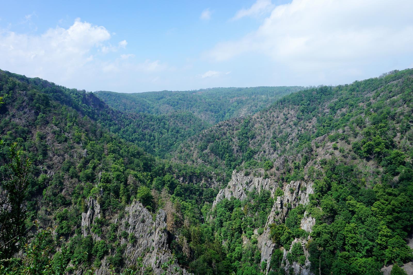 Bodekessel Blick ins Bodetal von der Rosstrappe